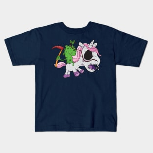 Grim with Unicorn Kids T-Shirt